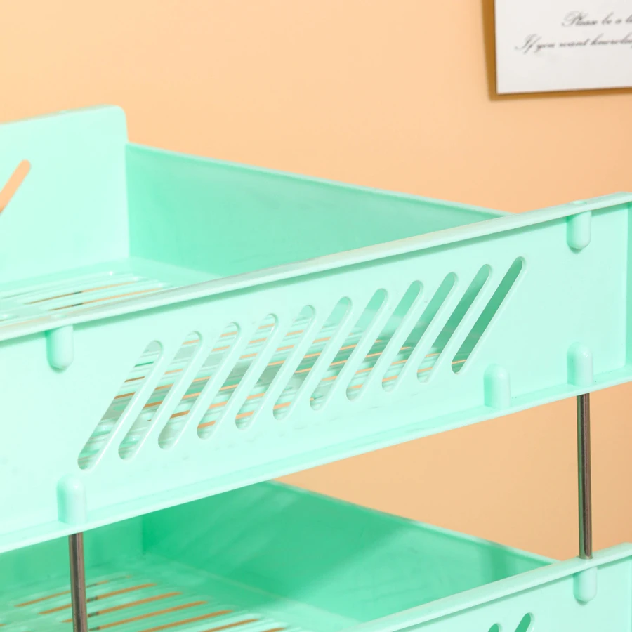 File Rack Desktop Storage Rack Four-Layer Storage File Rack Storage Rack Multi-Functional Storage File Basket File Seat Multi-Layer File Storage Rack Organizer Rack Office Special File Tray