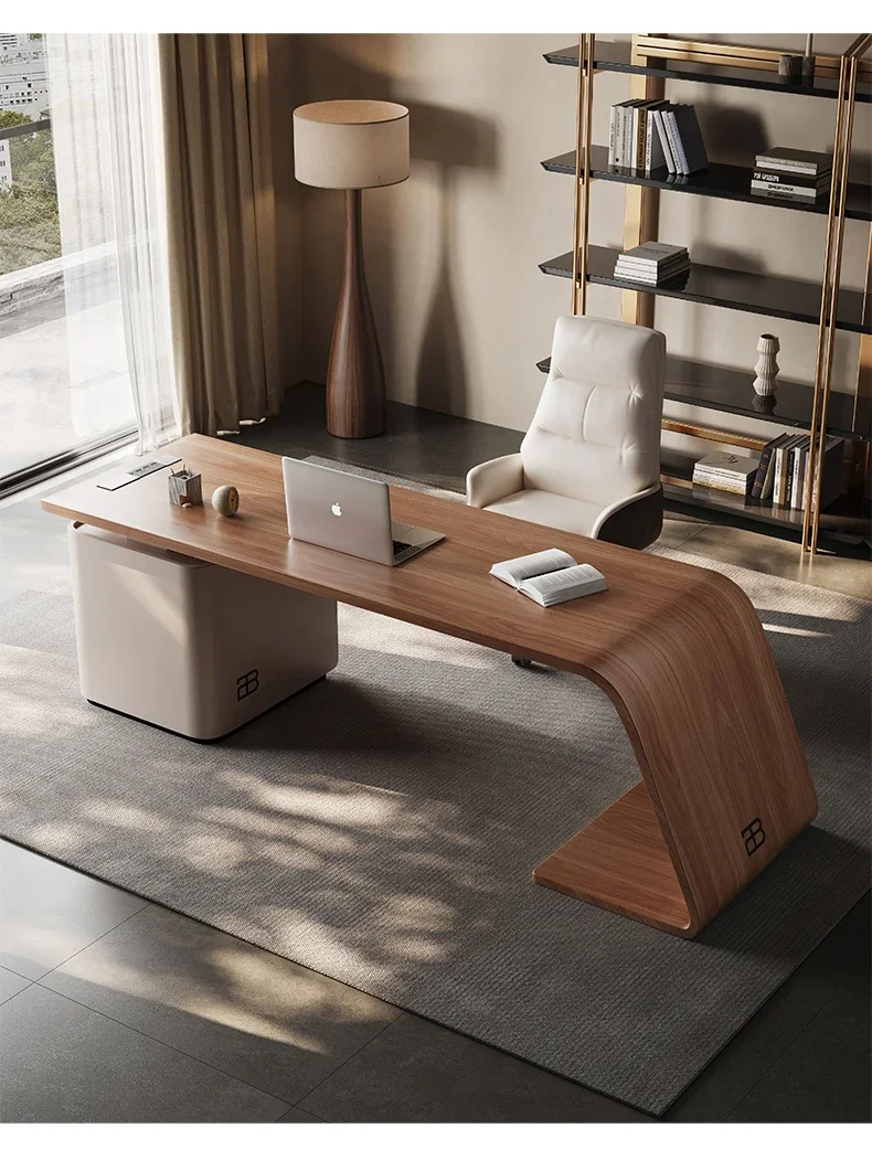 Italian solid wood desk home study computer writing desk