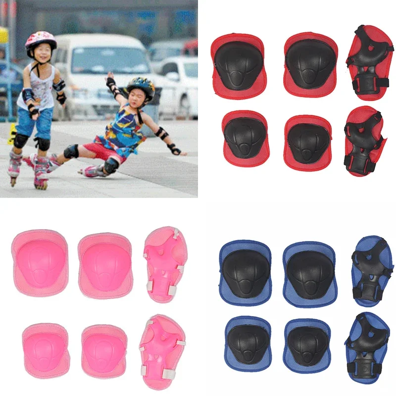 6 pz/set Gomitiere Bicicletta Skateboard Skate sul Ghiaccio Roller Ginocchio Protector per Bambini Adulti Regalo Set di Equipaggiamento Protettivo per Pattinaggio Regolabile