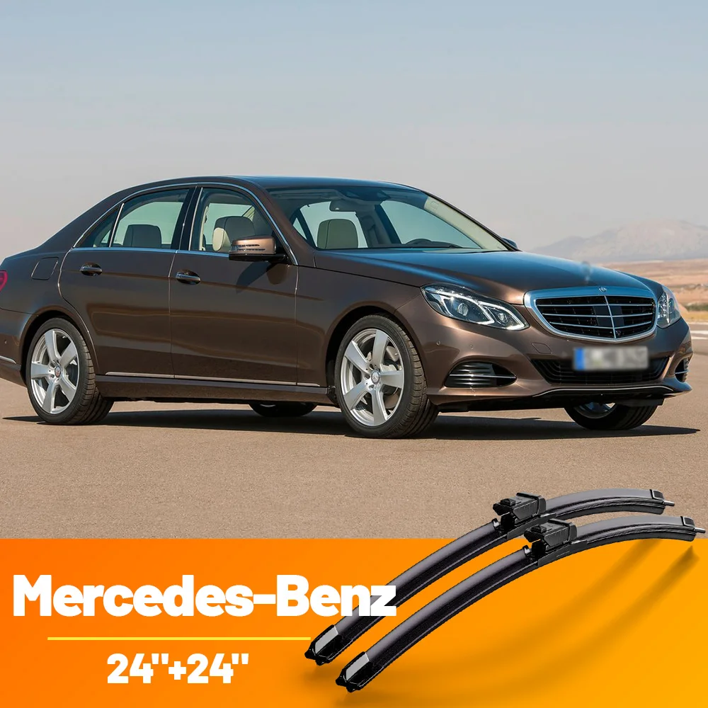 Für Mercedes Benz C-Klasse W204 E W212 S212 C207 CLS W218 Frontscheibenwischer 24"+24" Wischerblätter Windschutzscheiben-Zubehör