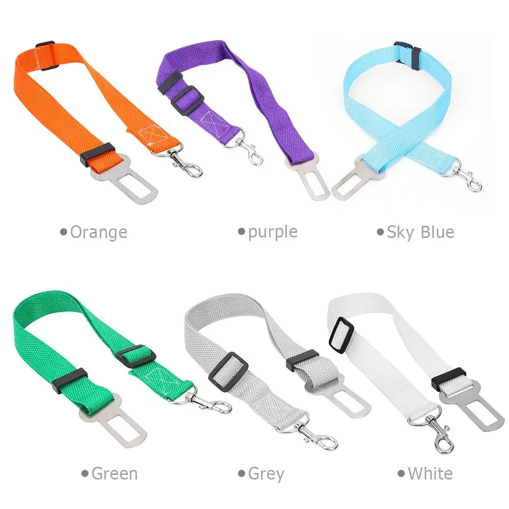 Dog Cat Car Safety Belt Adjustable Leash Vehicle Seat Belt Pet Supplies Harness Safe Lever Traction Collar Puppy Leash Apparel