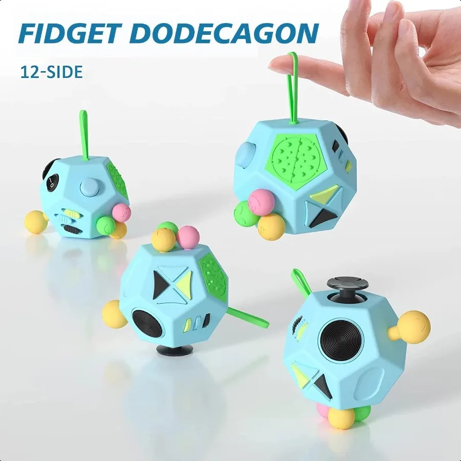 Fidget Dodecagon 12Side Fidget Toys Cube Relieves Str and Anxiety Anti Deprion Focus Travel Toy Cube for and Adults Stocking St