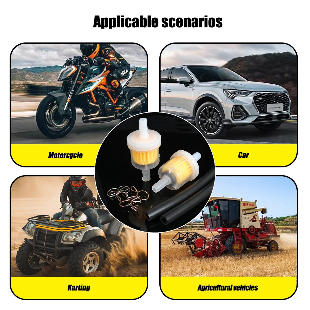 Juego de cartuchos de filtro automático profesional, filtros de aceite en línea para coche, generador de cortacésped para motocicleta, bomba de