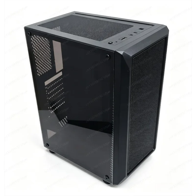 Full Side Tempered Glass ATX Case, Back-Connect Ready with Water Cooling Support, Black Mid Tower Chassis