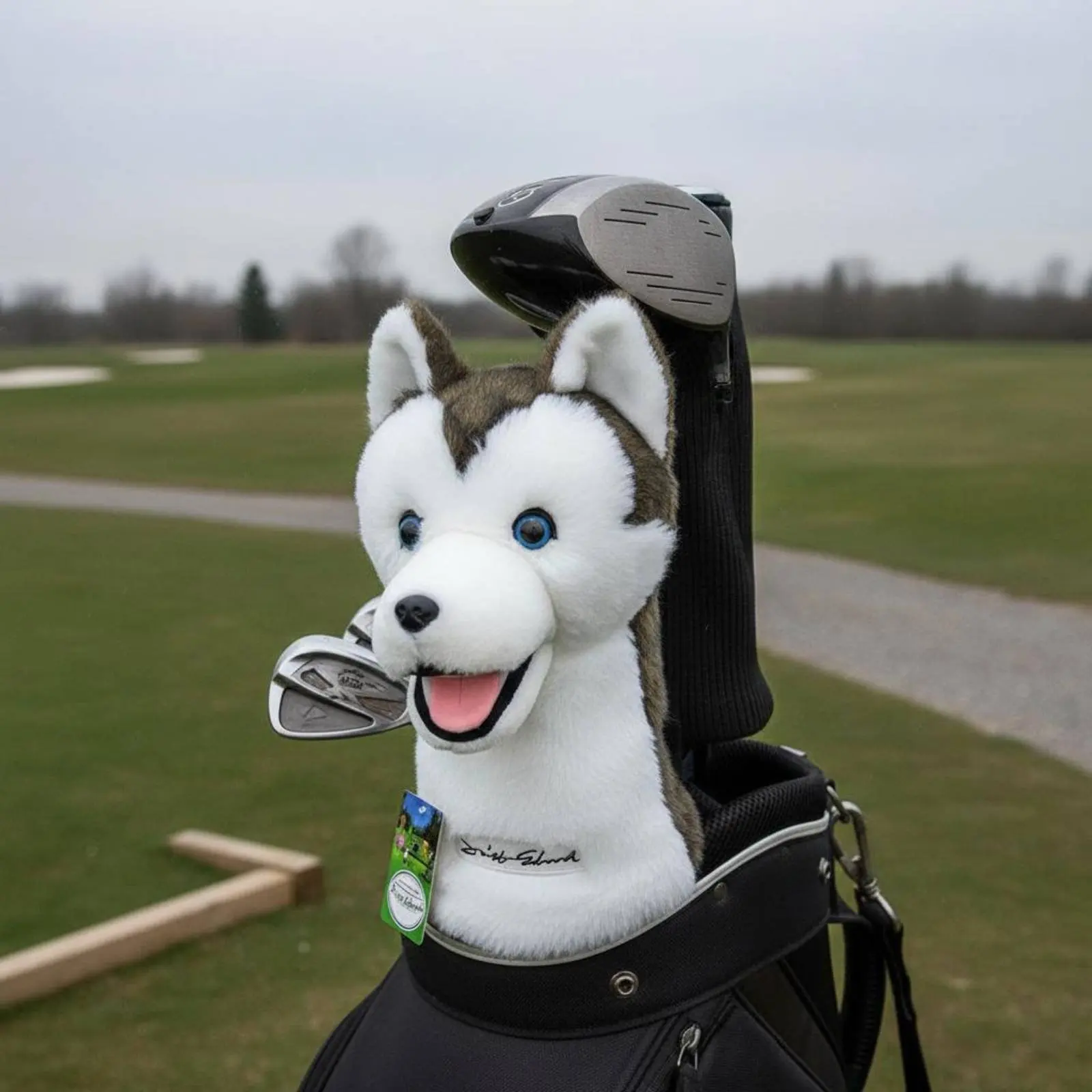 Husky Sport Headcover Accommodates 460cc Sport Sport Drivers Soft Dog Headcover Soft Dog Driver Cover Easy On and Detach Funny view 6