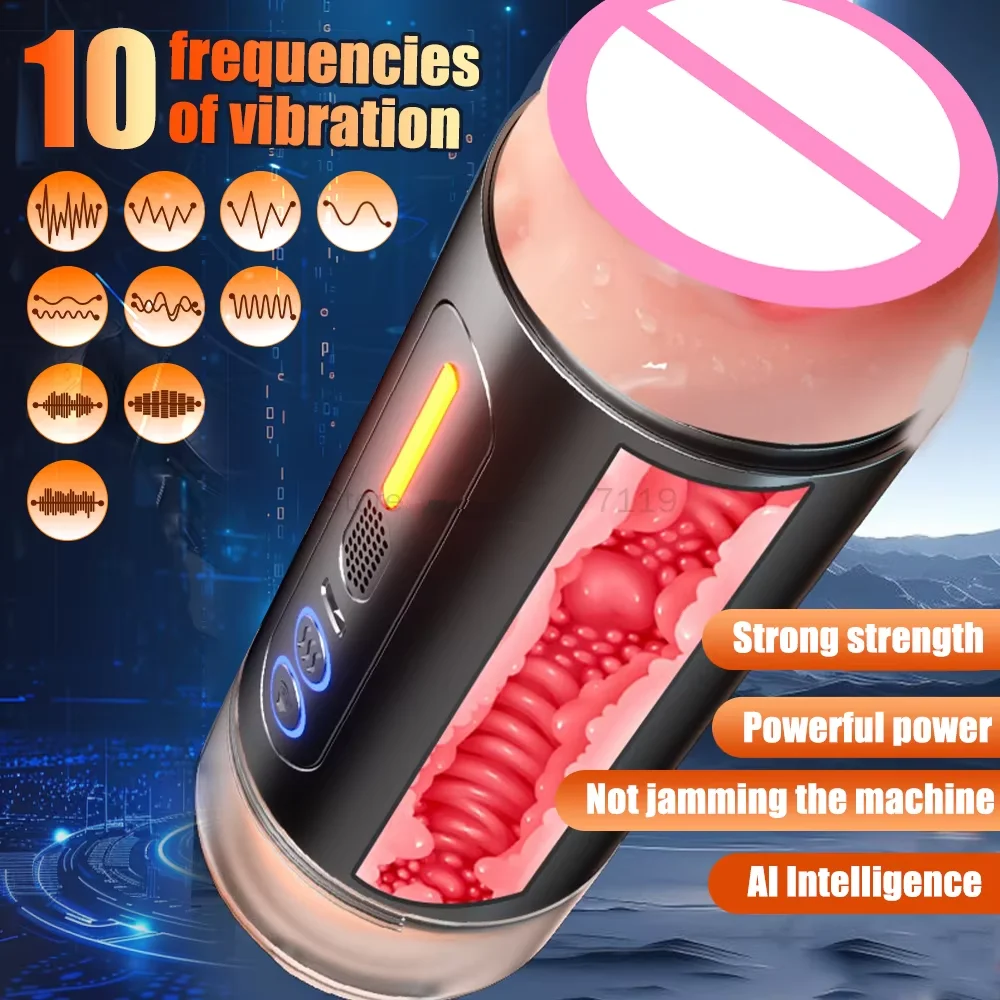 Automatic Male Sucking Masturbator Vibration Blowjob Machine Heating Masturbation Cup Sex Toys Adult for Men Masturbate Supplies - Image 3