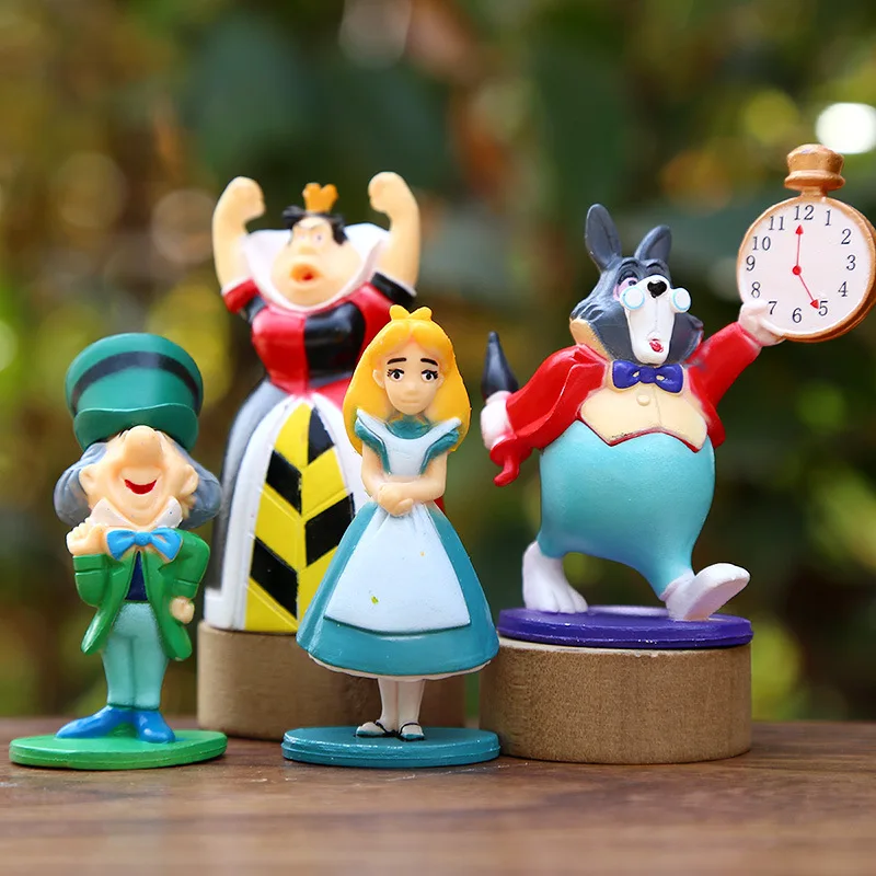 6pcs Alice Wonderland Style Figures,Classic Movie Character Mini Figurines,Home&Desk Decor Ornament,Birthday Gift for Children - view 3