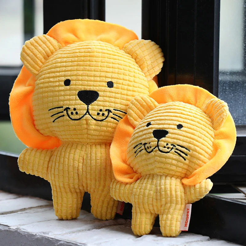 HOOPET Pet Chewing Sound Toy Bite Resistant Cotton Pet Toy Puppy Cat Funny Toys A Lion Figure  Lion Dolls Pets Accessories