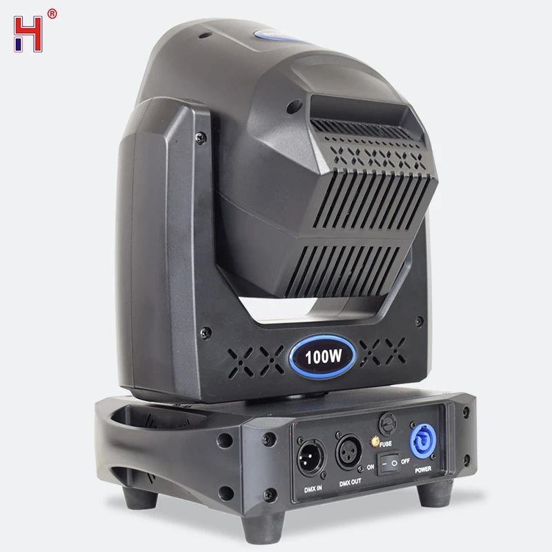 HongYi 100W LED Gobo Moving Head Spotlight With 5 Prisms 7 Colours DMX512 Disco DJ Party Club Lighting Equipment