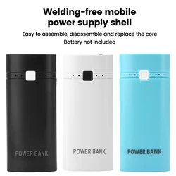 Portable Power Bank Kit 2x18650 Battery Charger DIY Power Bank Shell Case Box Power Bank Charge Storage Box (Without Battery)