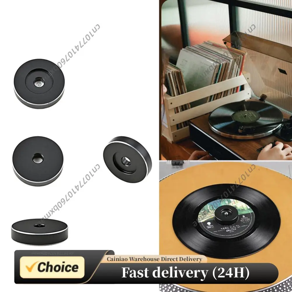 Turntable Adapter Solid Aluminum Vinyl Record Turntables Adapter 7 Inch 45 RPM Middle Adaptor Durability Phonograph Accessories