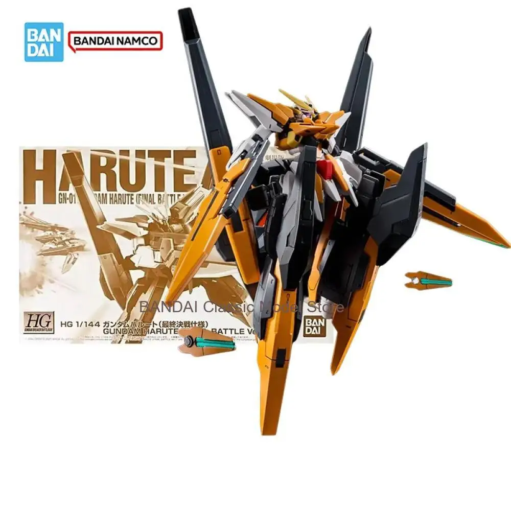 Original Bandai Gundam Model Kit Anime Figure HG 1/144 GN-011 GUNDAM HARUTE (FINAL BATTLE Ver.) Anime Action Figure Collection