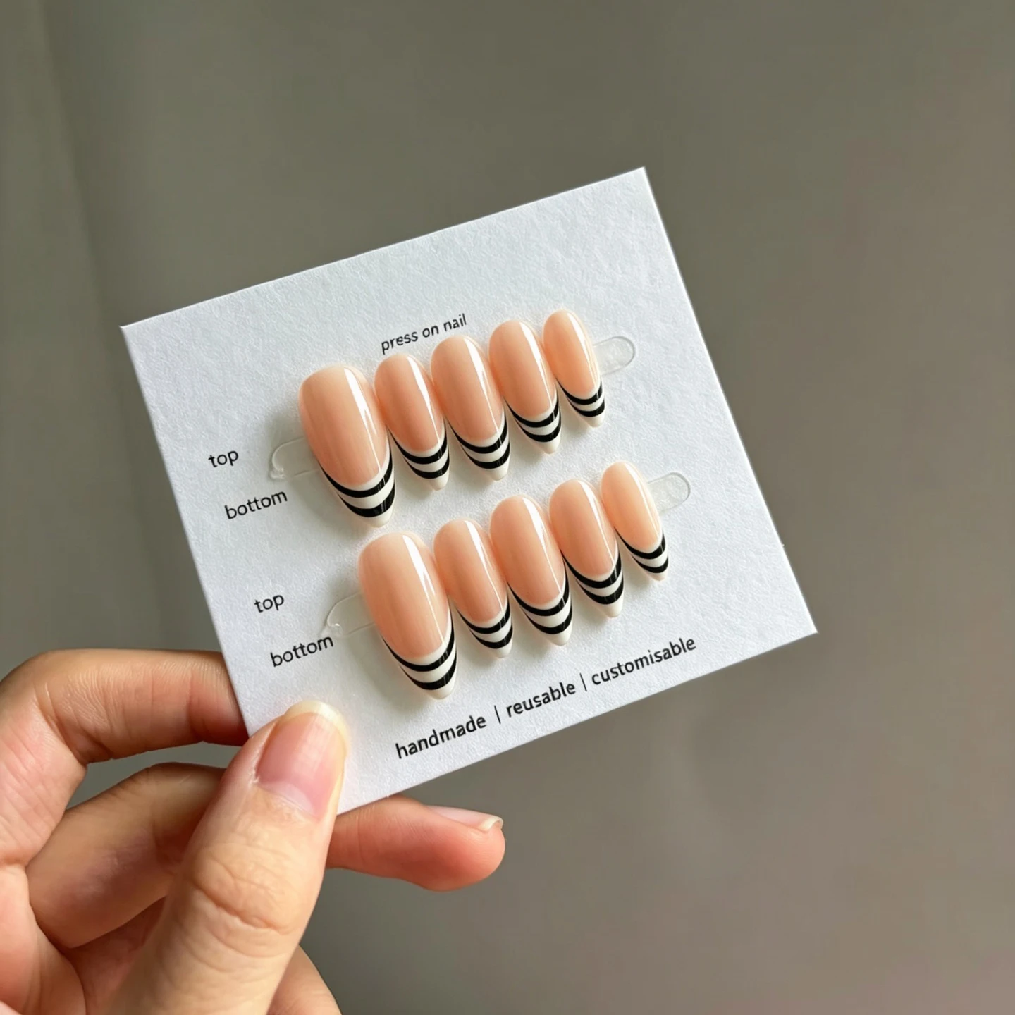 10Pcs Handmade Press on Nails  - Nail Art Ombre ulasan dan harga