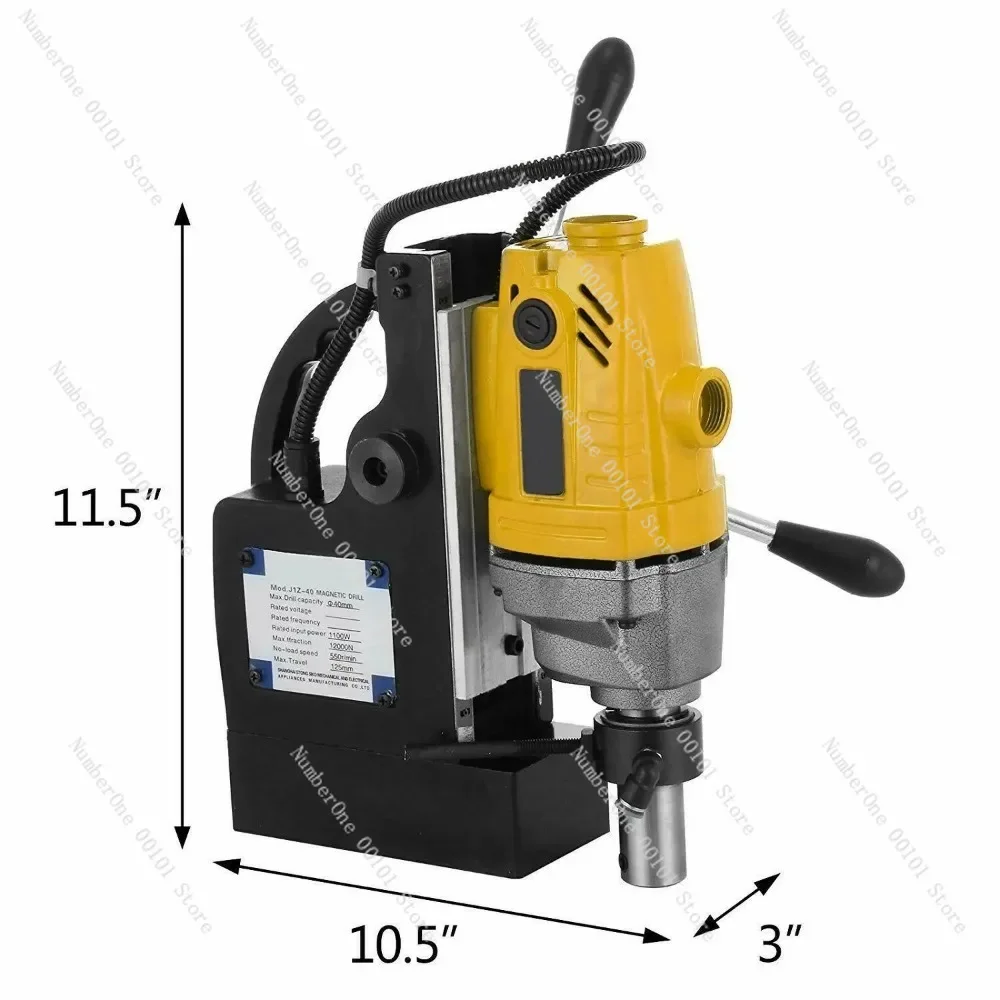 MD40 Magnetic Drill Height Adjustable Magnetic Drill Press Machine 1100W Drill Bit Magnetic For Steel Structure Shipbuilding