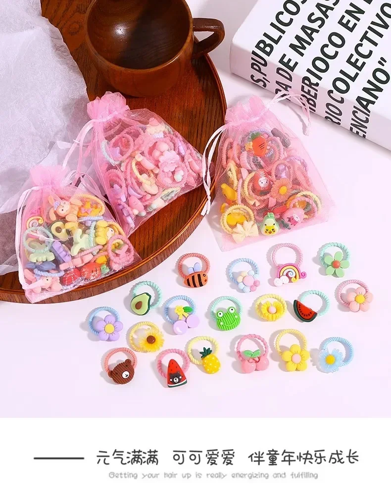 Kinder-Gummibänder schaden das Haar nicht. Mädchen-Stirnbänder, koreanische Baby-Accessoires, Ringe, Krawatten-Gummibänder, Stirnbänder für kleine Mädchen – Detail 7
