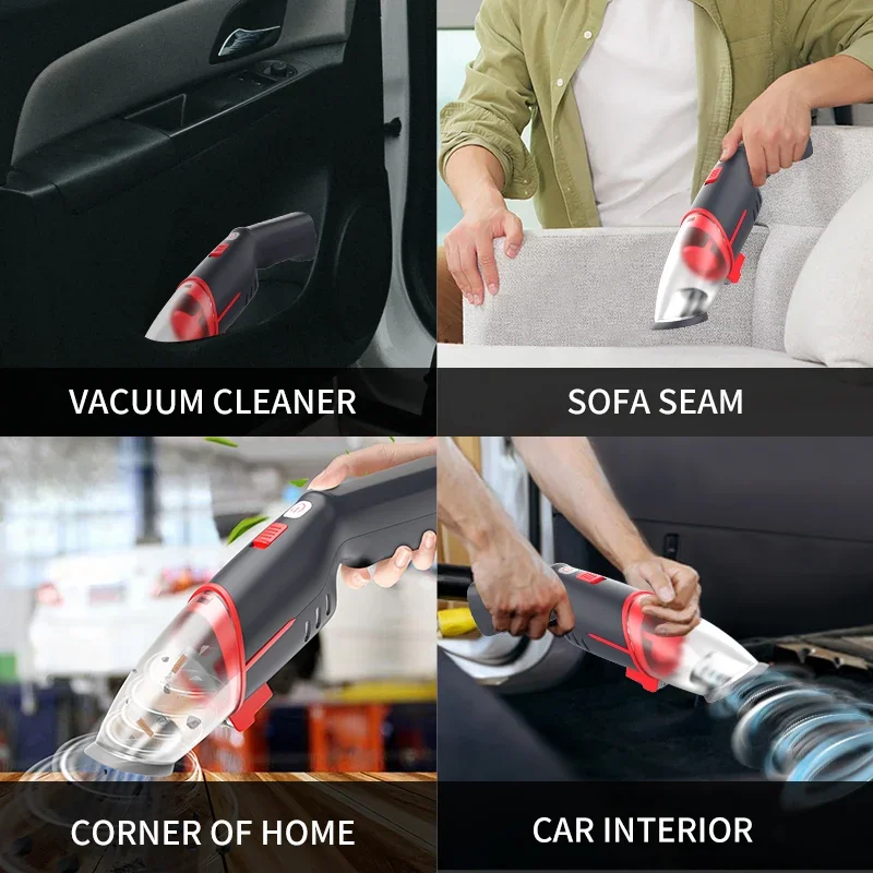 USB Rechargeable For Car High Power Handheld Vacuum Vehicle Vacuum Cleaner clean