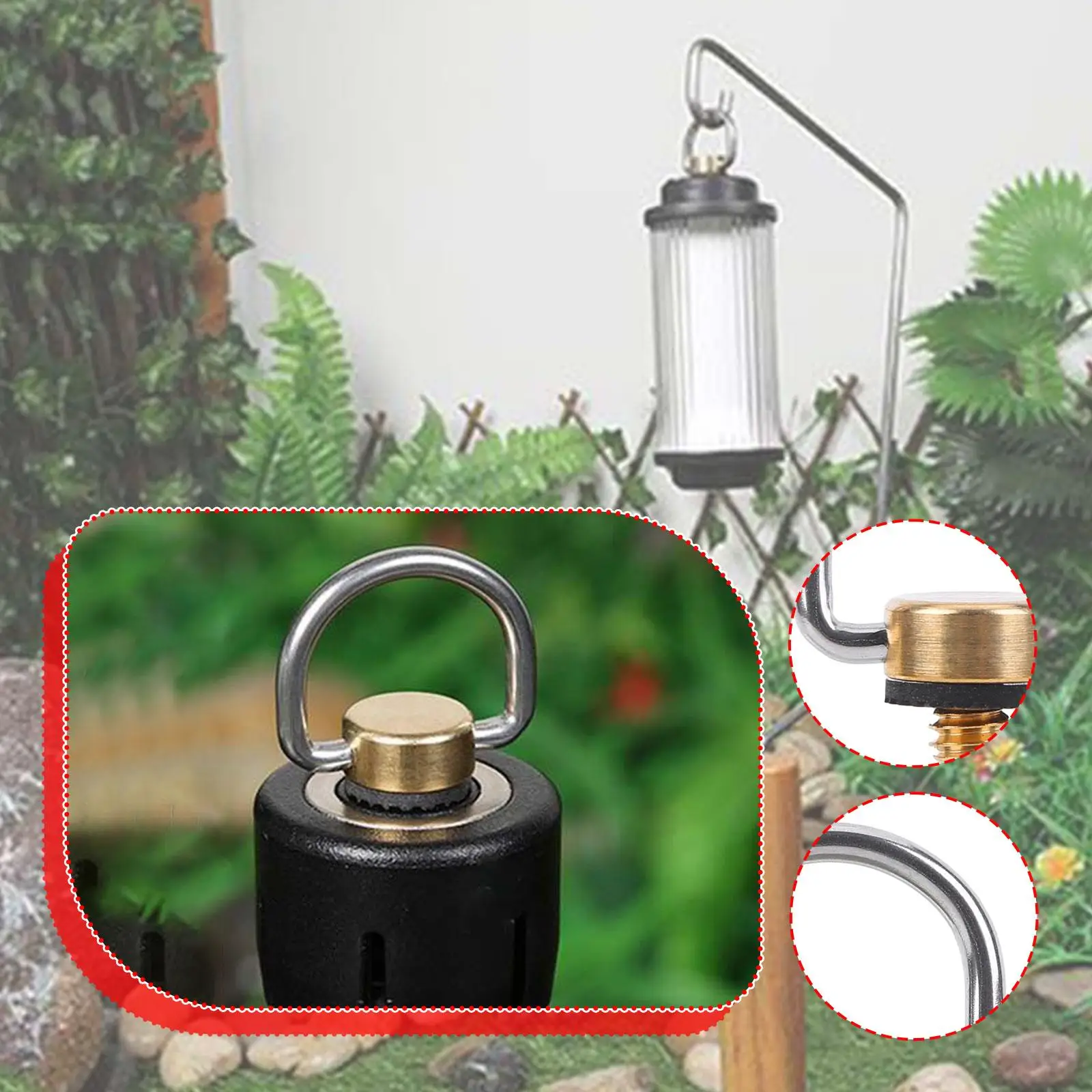 

LED Camping Light Hanger D Ring 1/4 inch Thread for Outdoor Lighting Cameras