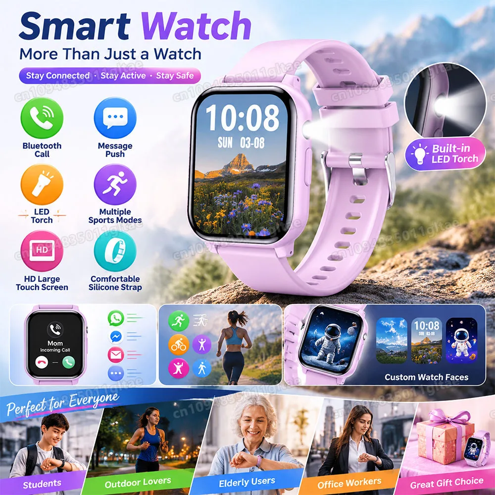 2026 Smart Watch Men IP68 5ATM Outdoor Sports Fitness Tracker Heart Rate Blood Oxygen Health Monitor BT Calls GPS Smartwatch H10