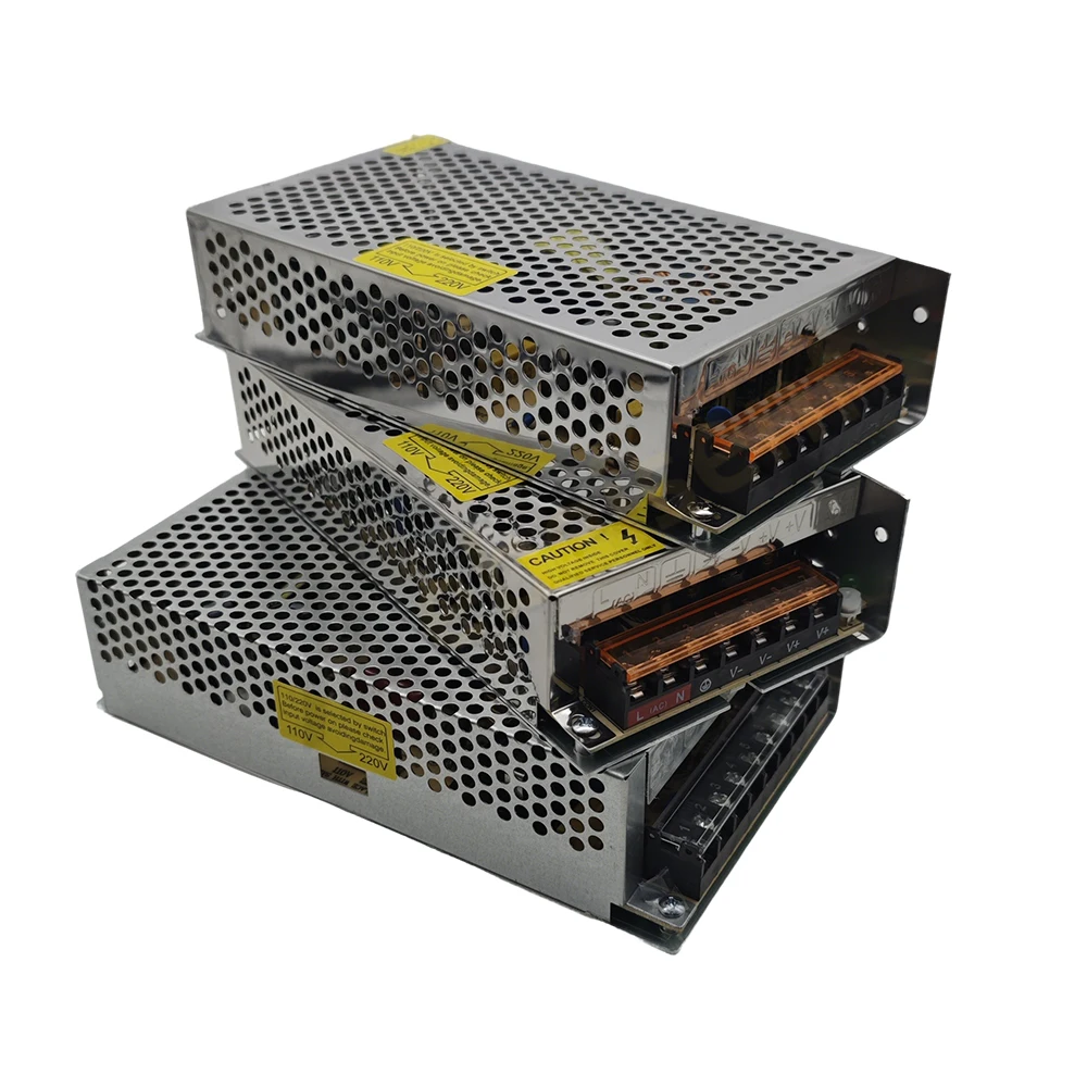 5V DC Switching Power Supply 100W 20A 150W 30 200W 40A AC 110V/220V No Fan/Silent for LED Strip Monitoring Industrial Equipment