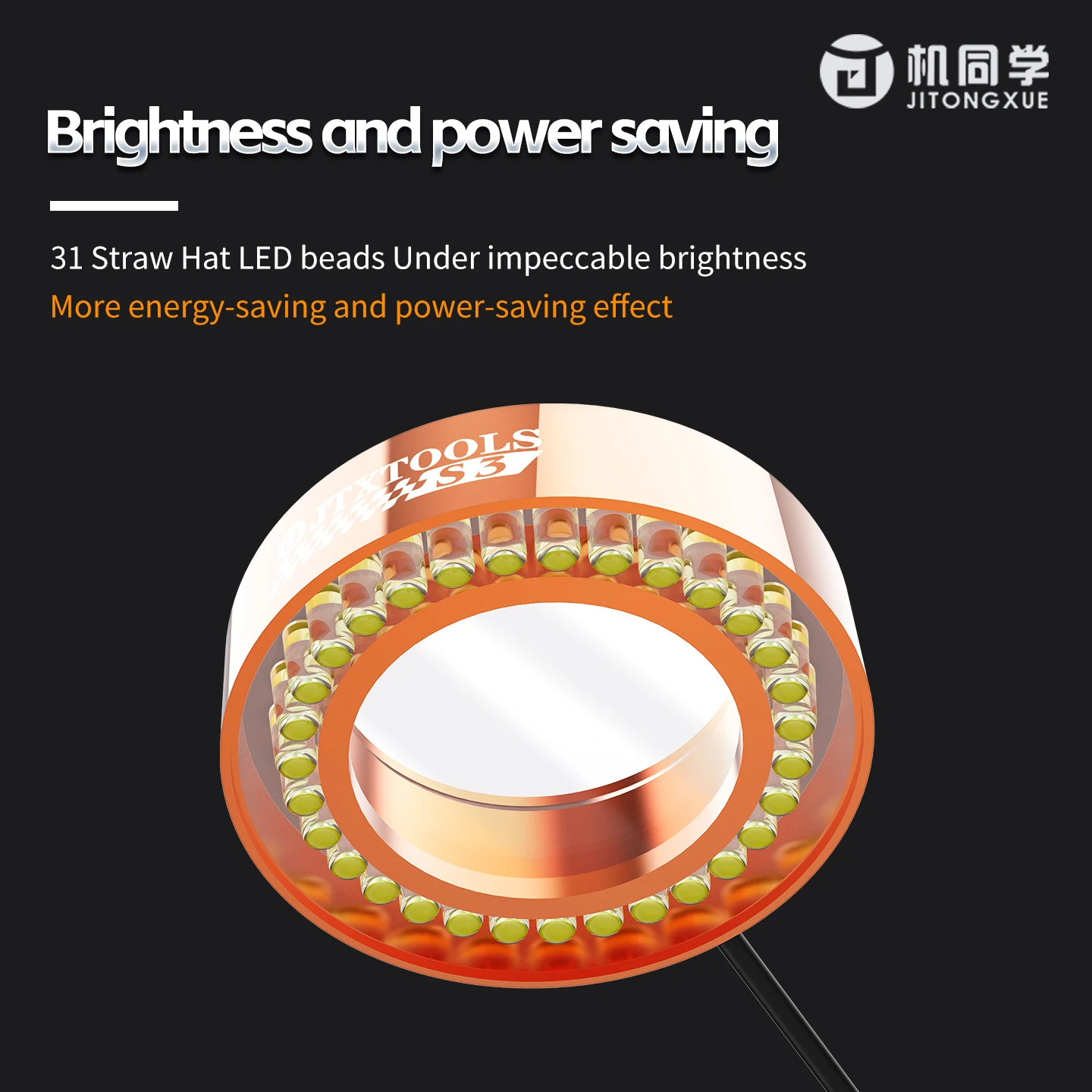 Jtx s3 alto brilho led microscópio à prova de poeira fonte de luz espelho para reparo de solda microscópios estéreo ajuste olho proteger