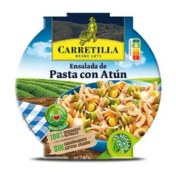 Carretilla Platos preparados, listos para consumir - Ensalada de Pasta con atún, Ensaladilla Rusa, Ensalada de Arroz, Pasta con jamón, Magro con tomate, Albóndigas, Fideuá...