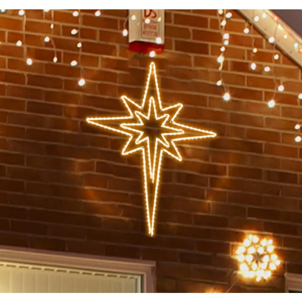 

43 "x32" Flashing 216 LED White LED Outdoor Christmas Decoration, with 11 Functions and Timer Waterproof