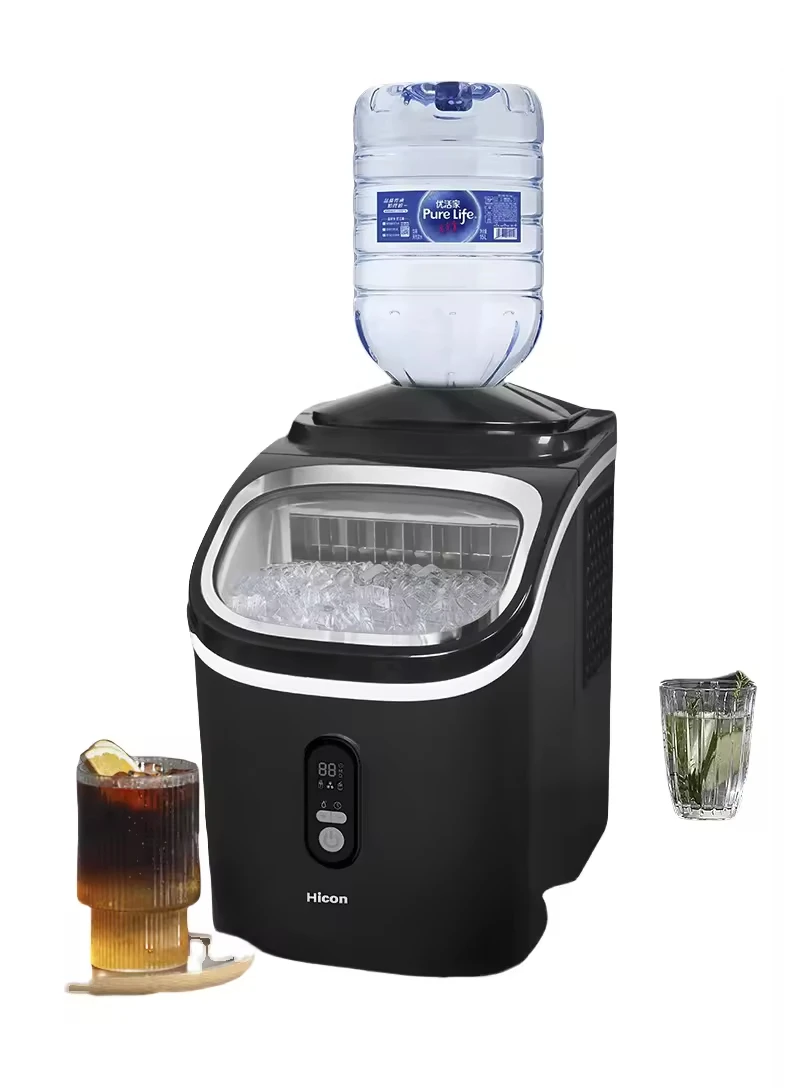 Multi-function Large Capacity Table Ice Machine with Self-cleaning Function Home Office Ice Wine Wine Beer