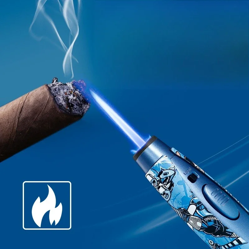 JOBON's New Spray Gun Windproof Inflatable Lighter, Cigar Specific Straight Jet Lighter, Cigar Accessories, Men's Gift
