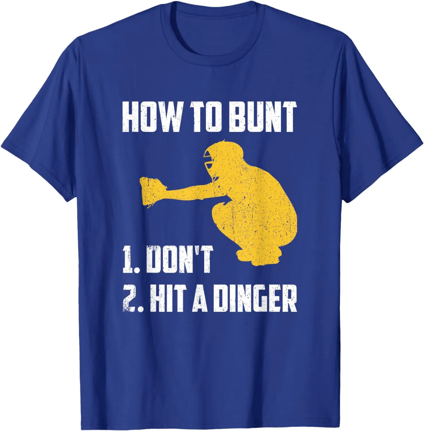 How To Bunt Batter Baseball Catcher Pitcher Baseball Player T-Shirt
