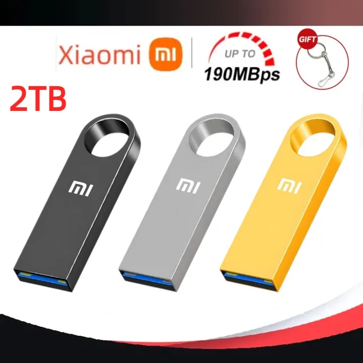 Xiaomi ไดรฟ์ปากกาโลหะขนาดเล็ก2TB USB แฟลชไดรฟ์1TB pendrive หน่วยความจำความเร็วสูง U ดิสก์ pendrive 3.0 memoria USB Flash Disk