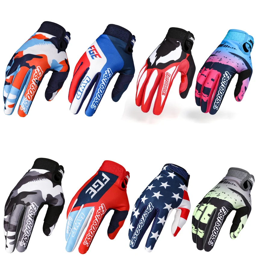 Five points technology touch screen anti-slip racing gloves full finger thin bicycle motorcycle riding outdoor 2023 new style