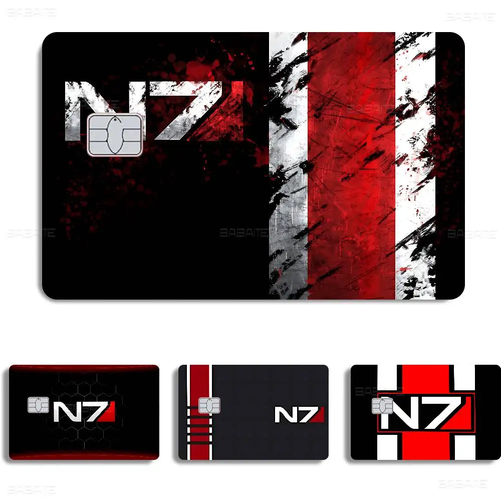 Mass Effect N7 100% Hot Sale Amine Credit Debit Bank Card Bus Card Film Skin Sticker