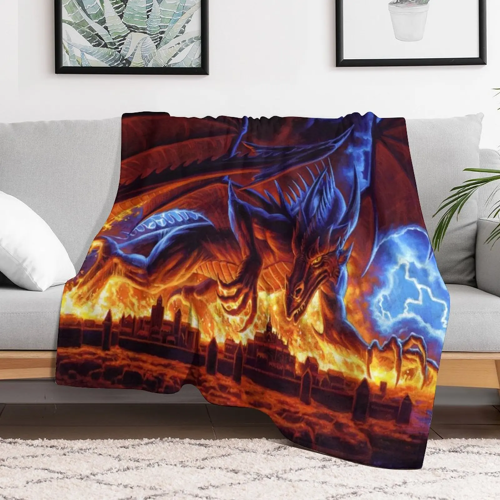 

Hell's Fire Throw Blanket Decorative Sofa Vintage Quilt Blankets