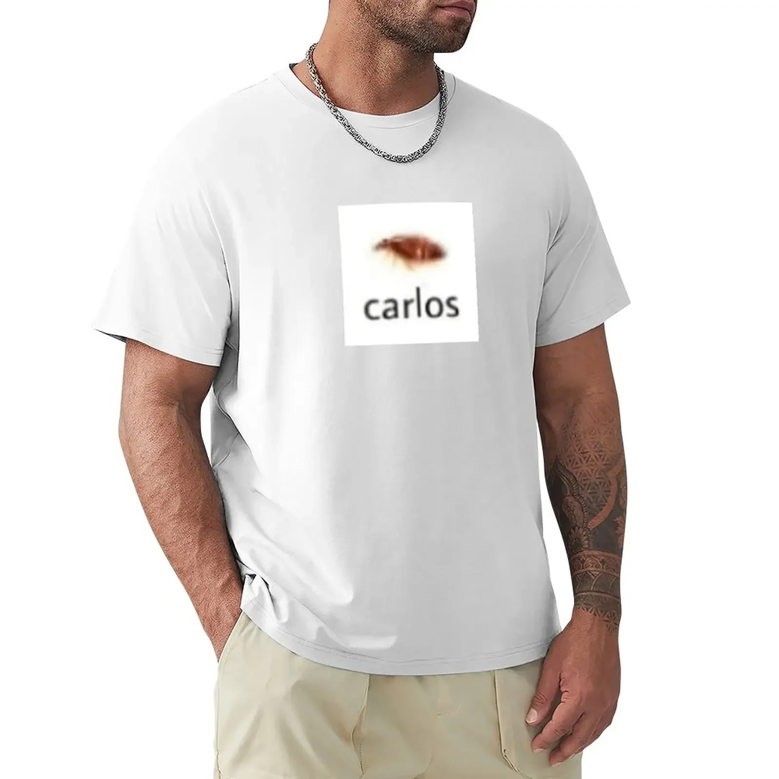 Carlos the Cockroach T-Shirt hippie clothes korean fashion slim fit t shirts for men