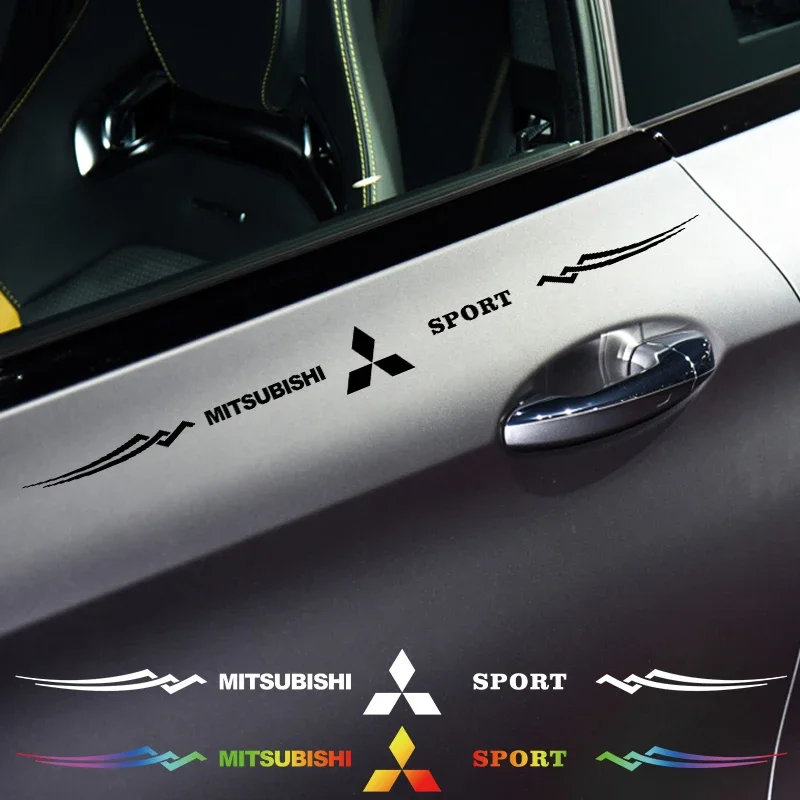 

3D Laser Chrome Car Body Styling Sticker Car Decor Accessories for Mitsubishi Eclipse Cross Xpander Ralliart Mirage Colt