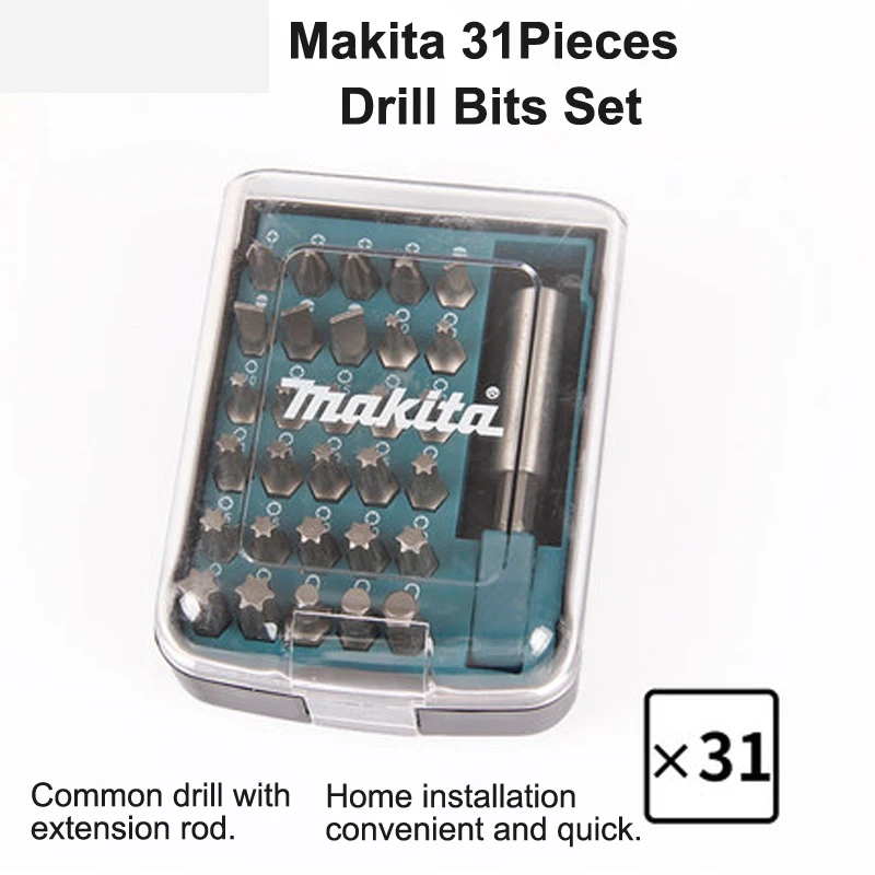 Japan Makita Drill Bit Set Hexagon Drill Phillips Head Screwdriver 18/28/31 piece suits For Electric Drill and Screwdriver