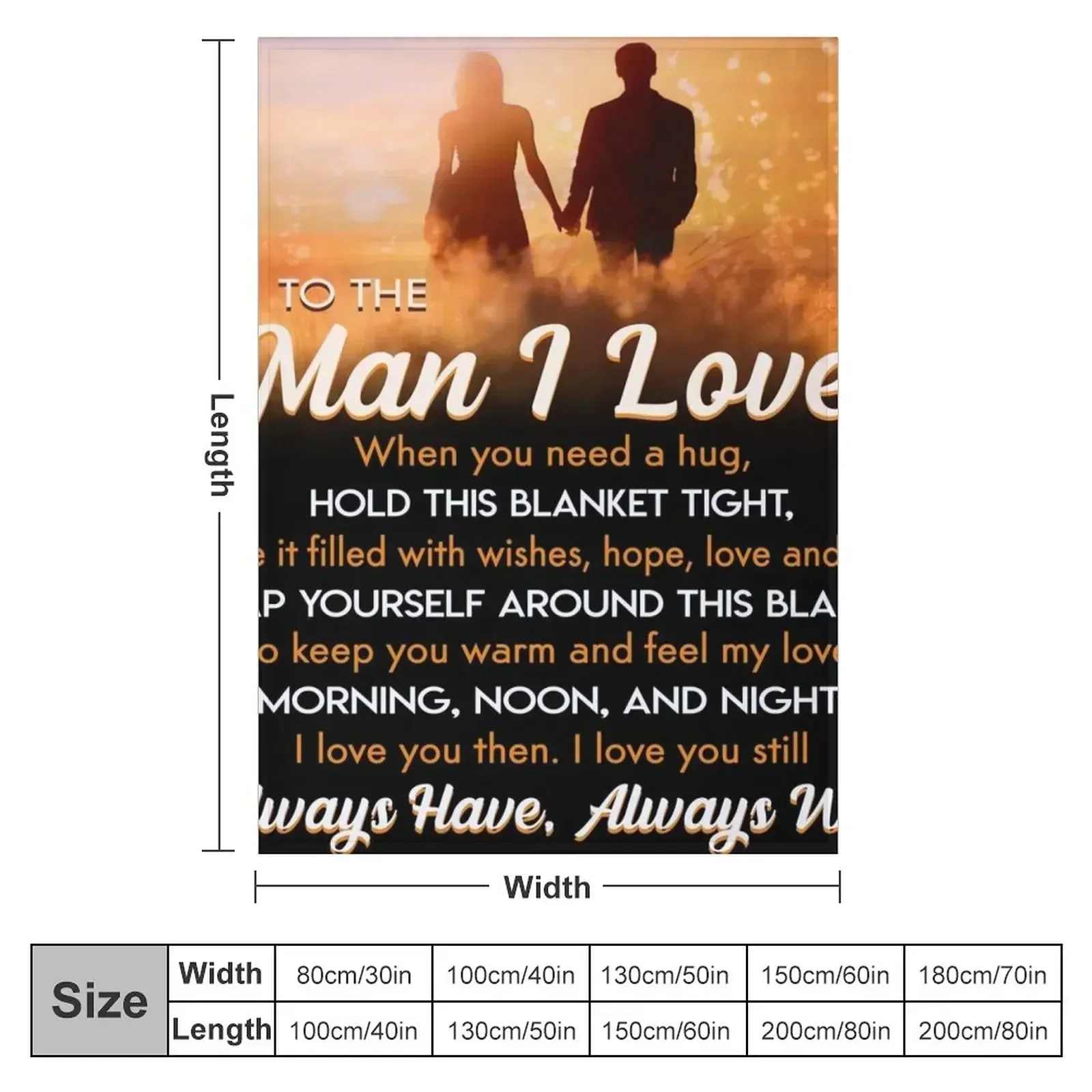 to my man i love when you need a hug hold this blanket tight- love wife, girlfriend Throw Blanket Single bed plaid Blankets