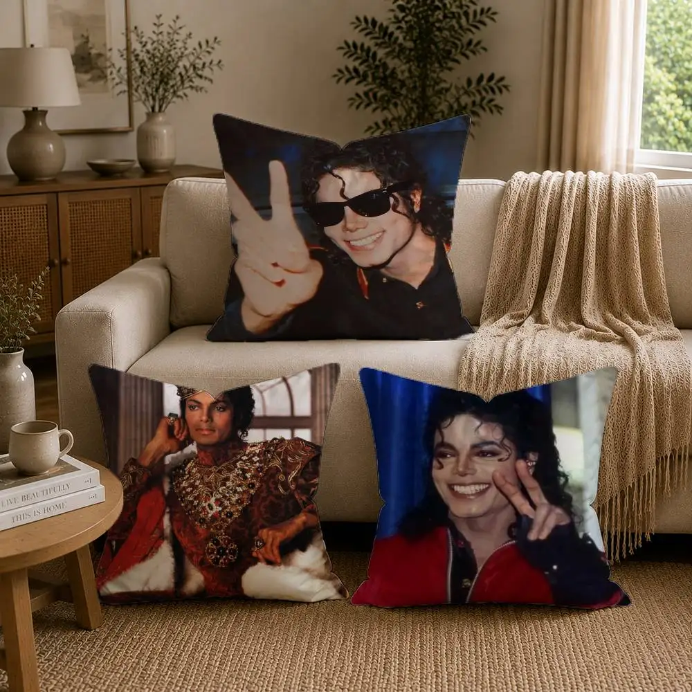 Legend M-Michael J-Jacksons MJ Pillow Case for Sofa Living Room Home office Decor Protective Cover