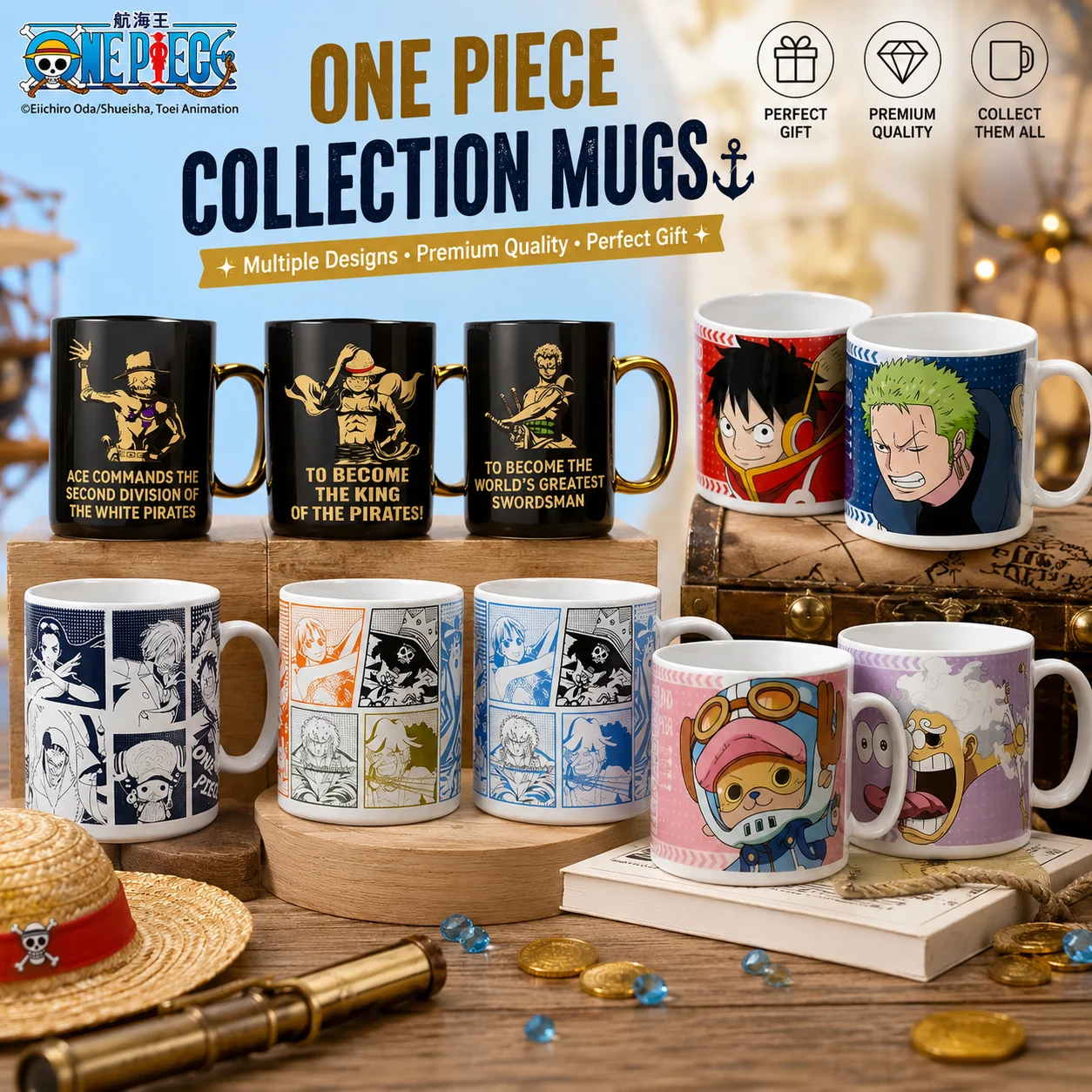 Home Office Official - Offizielle One Piece Anime Keramiktasse Kaffeebecher