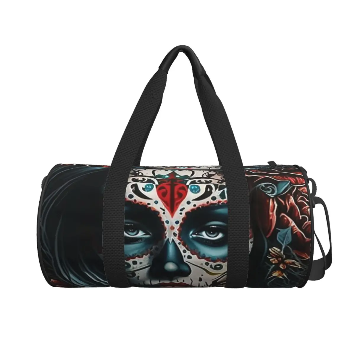 

Mexico Skull Woman Vintage Style 15 Large Duffle Gym Bag Waterproof Duffle Travel Bags Handbags Fitness bag