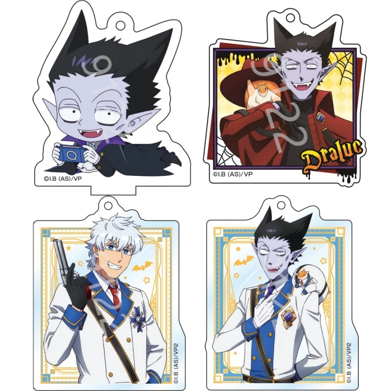 

Hot Anime The Vampire dies in no time 6cm Acrylic Keychain Pendant Bag Car Keychain Cell phone Accessories present Firend Gifts