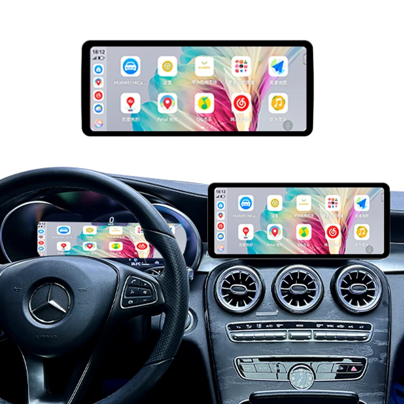 12.8 Android Car Dvd Player Usb Play Stereo Touch Screen 1 Din Radio For Mercedes W205 CLA GLA 13-19