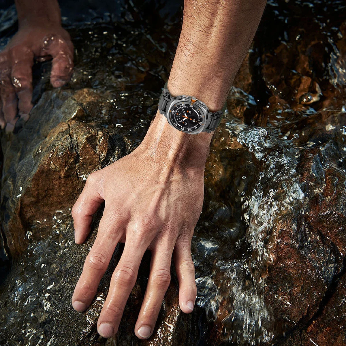 Esportes tpu faixas de borracha para samsung galaxy ultra 47mm pulseira de silicone macio para samsung galaxy 7ultra 47mm sem lacunas pulseira correa