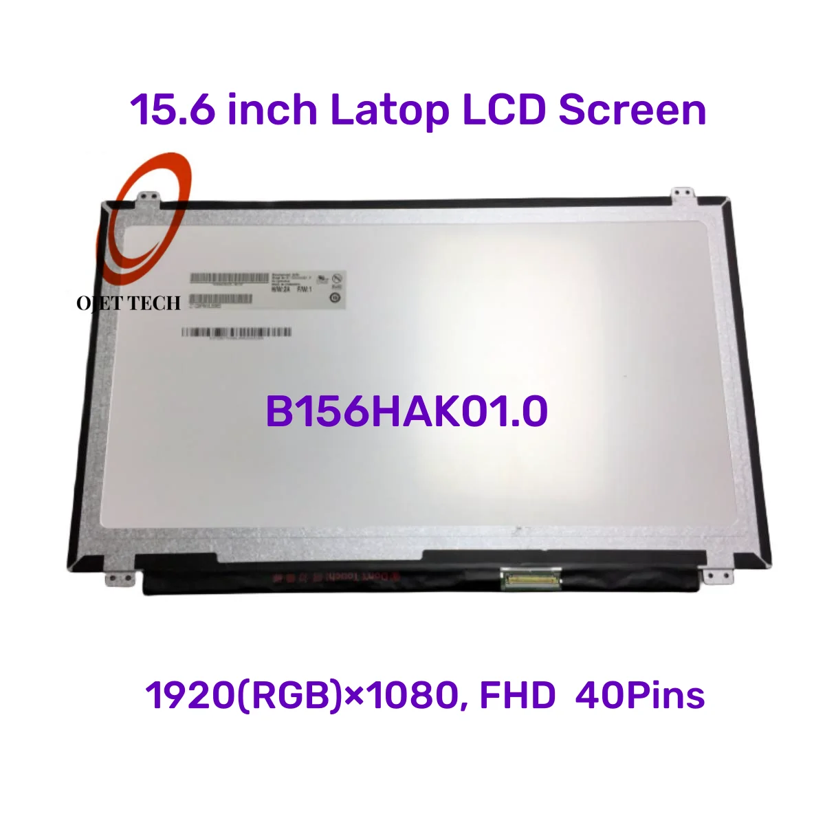 

15.6inch Slim 40pin EDP B156HAK01.0 FHD 1920*1080 Model is Compatible WithLCD Display Monitors Laptop Screen Matrix Panel