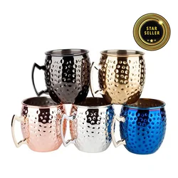 500ml Mule Cup Stainless Steel Cocktail Cup Beer Cup Copper Goblet Cocktai Wine Coffee Cup Champagne Party Bar Drinkware Tools