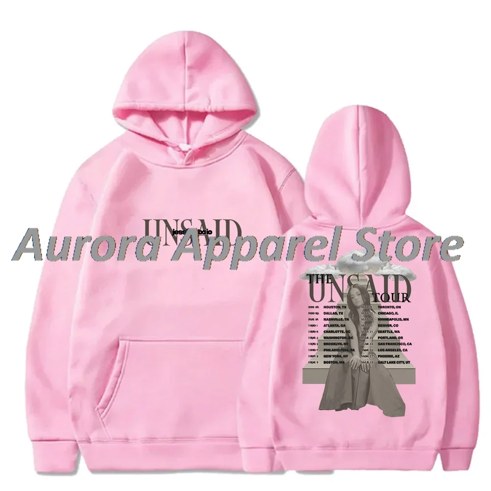 جيسيكا بايو 2025 جولة البلوز هوديس تأثيري النساء الرجال أزياء بلوزات طويلة الأكمام