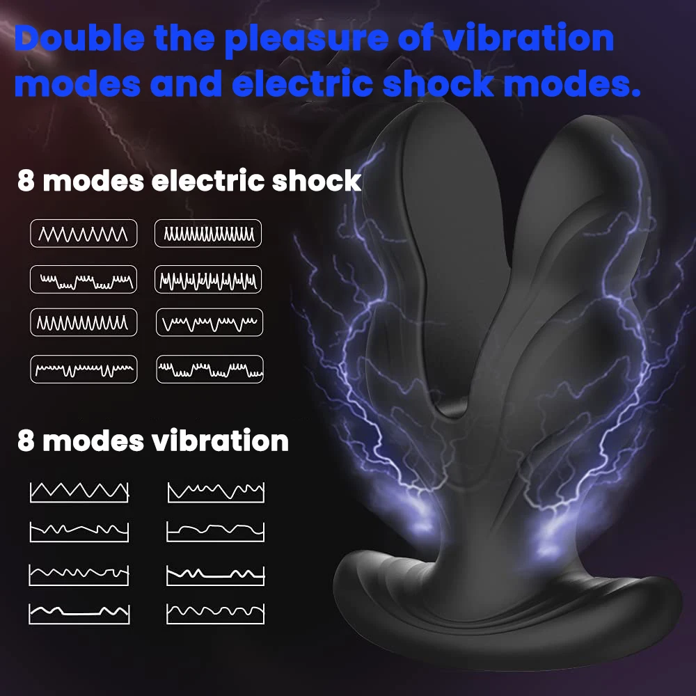 Expansion Anal Plug Vibrator For Men Electric Shock Wireless Remote Control Butt Plug Prostate Massager Sex Toys For Adult Gay