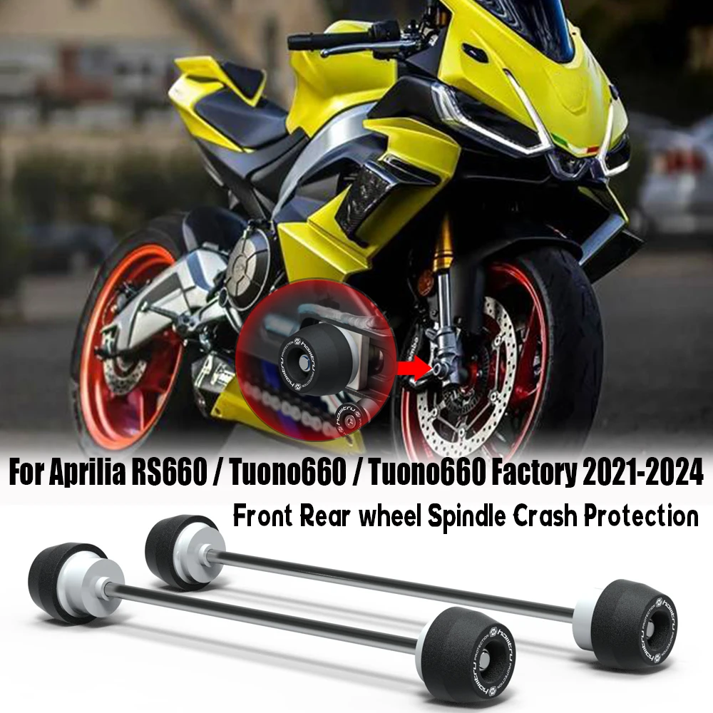 For Aprilia RS660 / Tuono660 / TUONO660 Factory 2021-2024 Motorcycle Front Rear wheel Spindle Crash Protection