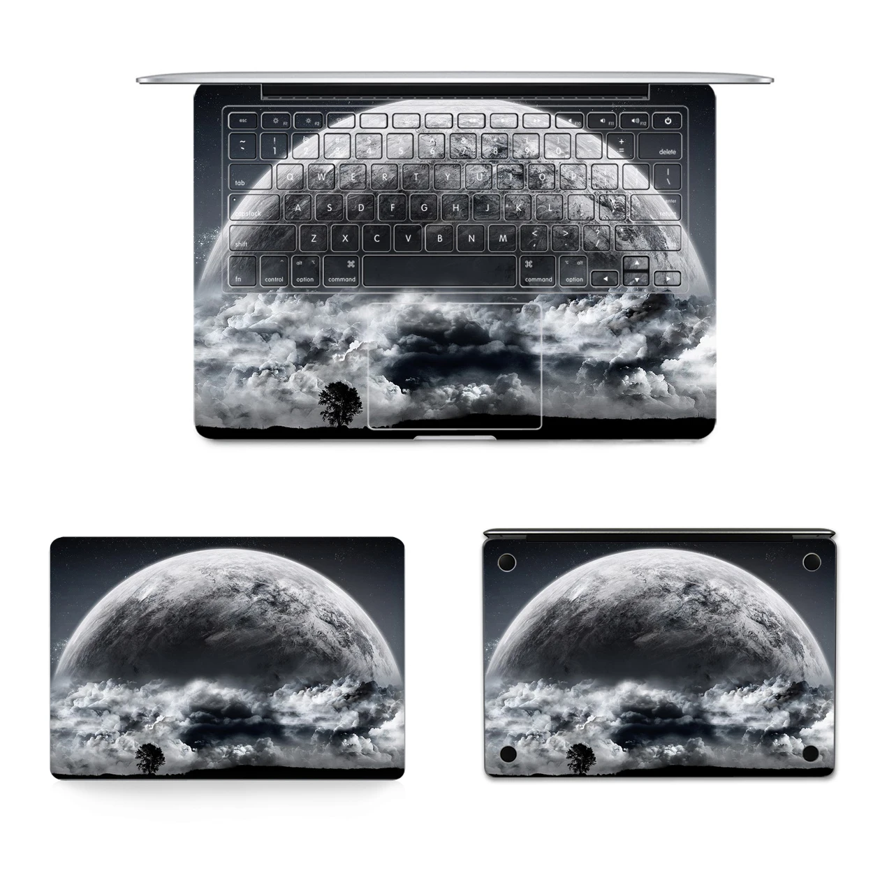 Vinyl Skin Stickers Cover Moon Space Decal Computer Protector For Macbook 2016-2024 Release A2442M3/M1/A2159/A2991/A2681/A2337