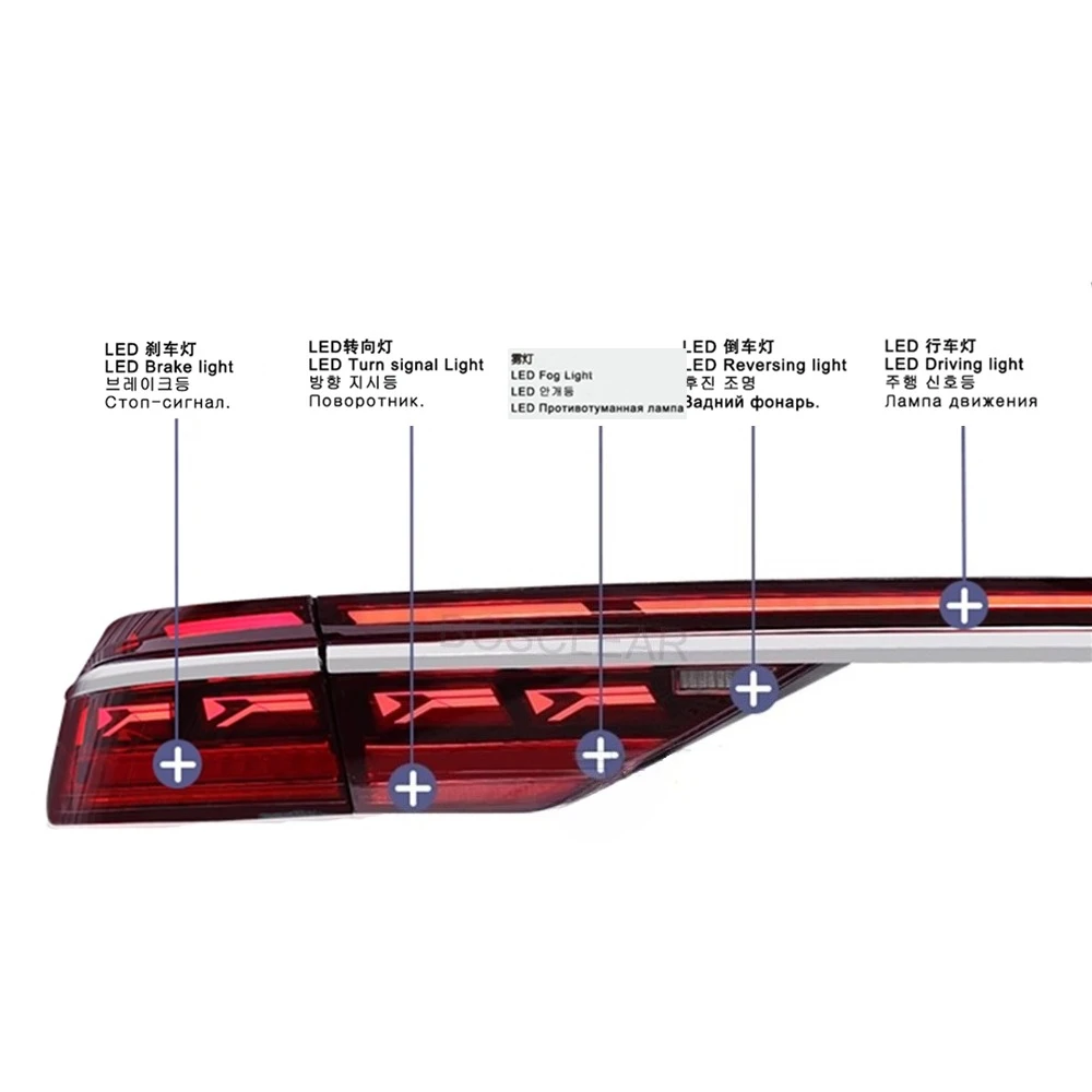 Upgrade To A8 Style Directly Selling Rear Light With Throught Light Modified High Quality Taillight For Audi A8(S8) 2018-2022